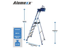 Alumexx Twin-Deck 2.0 Huishoudtrap 5 treeds
