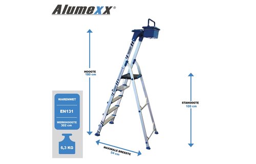 Alumexx Twin-Deck 2.0 Huishoudtrap 5 treeds