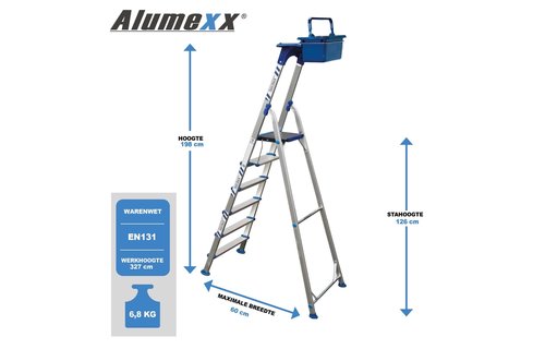 Alumexx Twin-Deck 2.0 Huishoudtrap 6 treeds