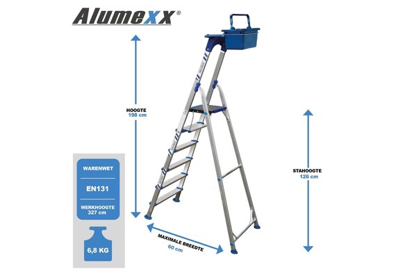 Alumexx Twin-Deck 2.0 Huishoudtrap 6 treeds