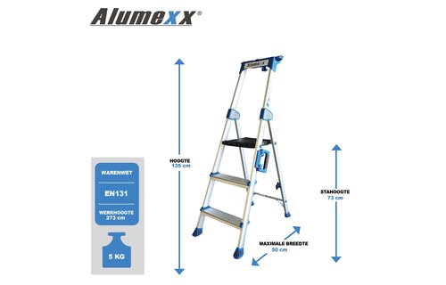 Alumexx UP huishoudtrap 3 treeds