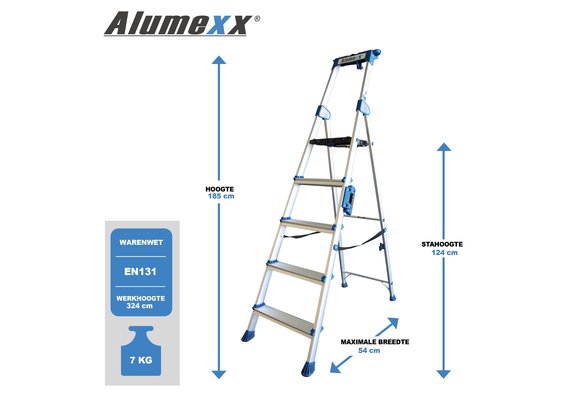 Alumexx UP huishoudtrap 5 treeds