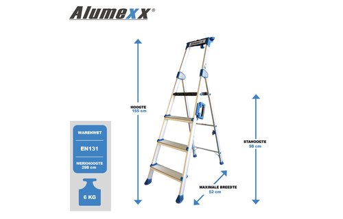 Alumexx UP huishoudtrap 4 treeds