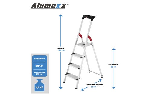 Hailo XXL EasyClix huishoudtrap 5 treeds