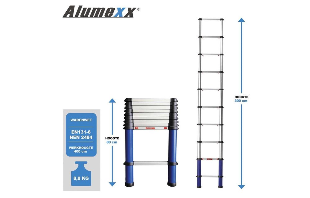 Alumexx Telesteps 3 M (Blue-Line) Telescoopladder