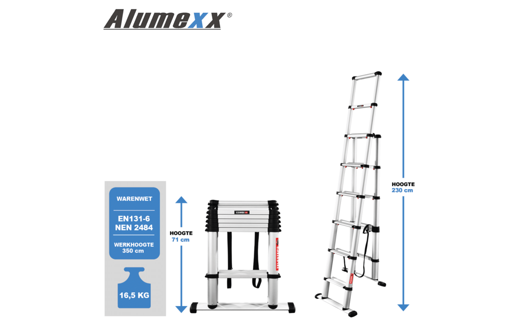 Telesteps Combi Line 2,3 m Telescoopladder