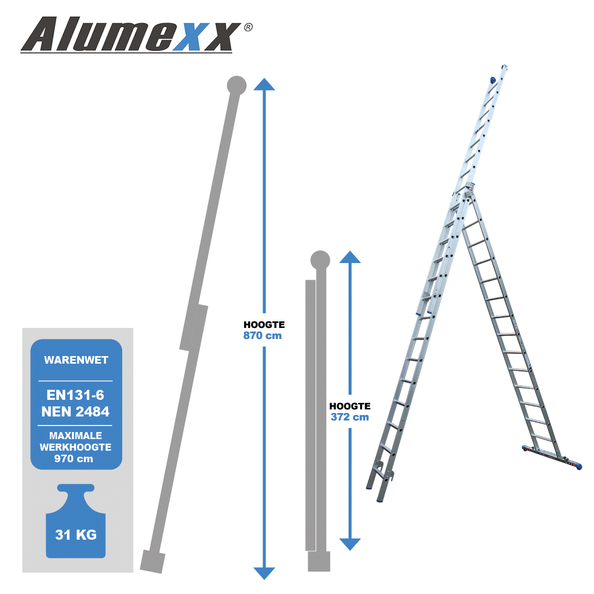 Alumexx ladder 3x9