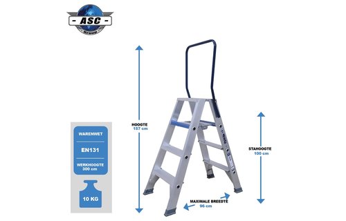 ASC Dubbele trap 4 treeds