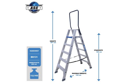 ASC Dubbele trap 6 treeds