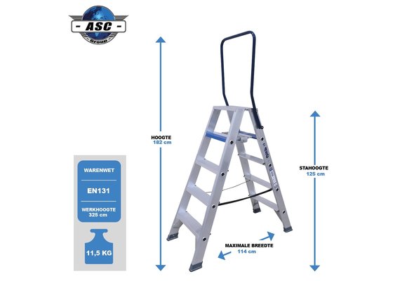 ASC Dubbele trap 5 treeds