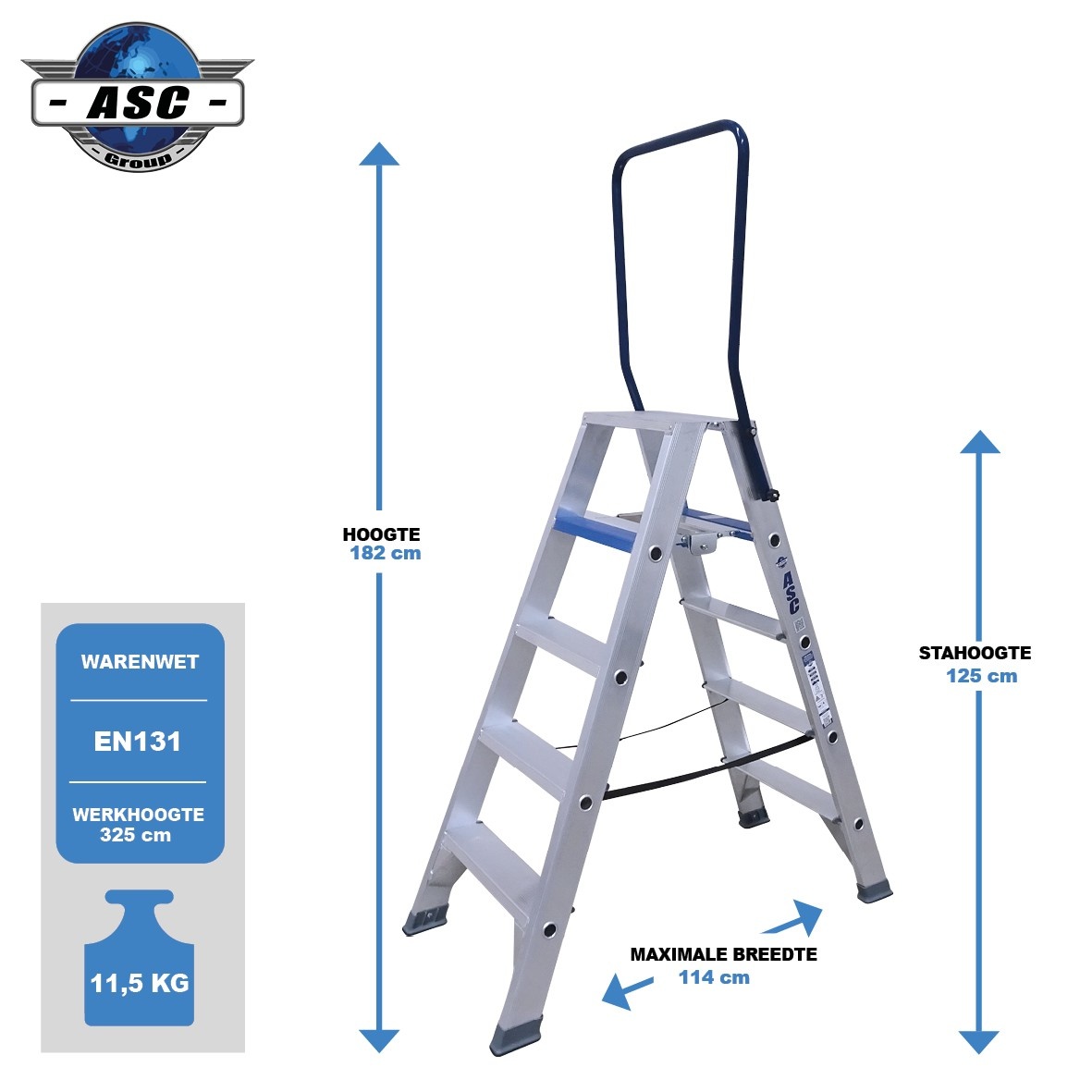 ASC Dubbele trap 5 treeds