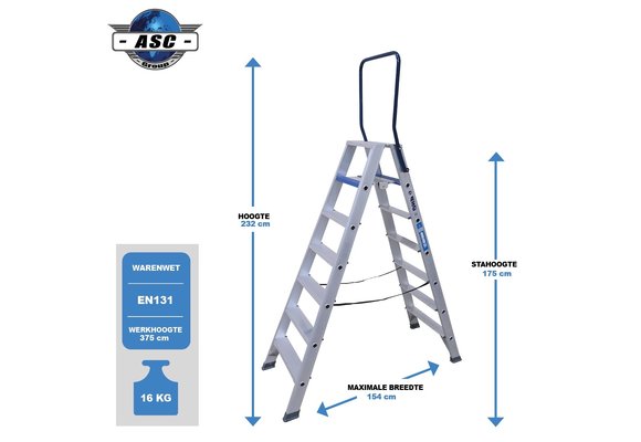 ASC Dubbele trap 7 treeds