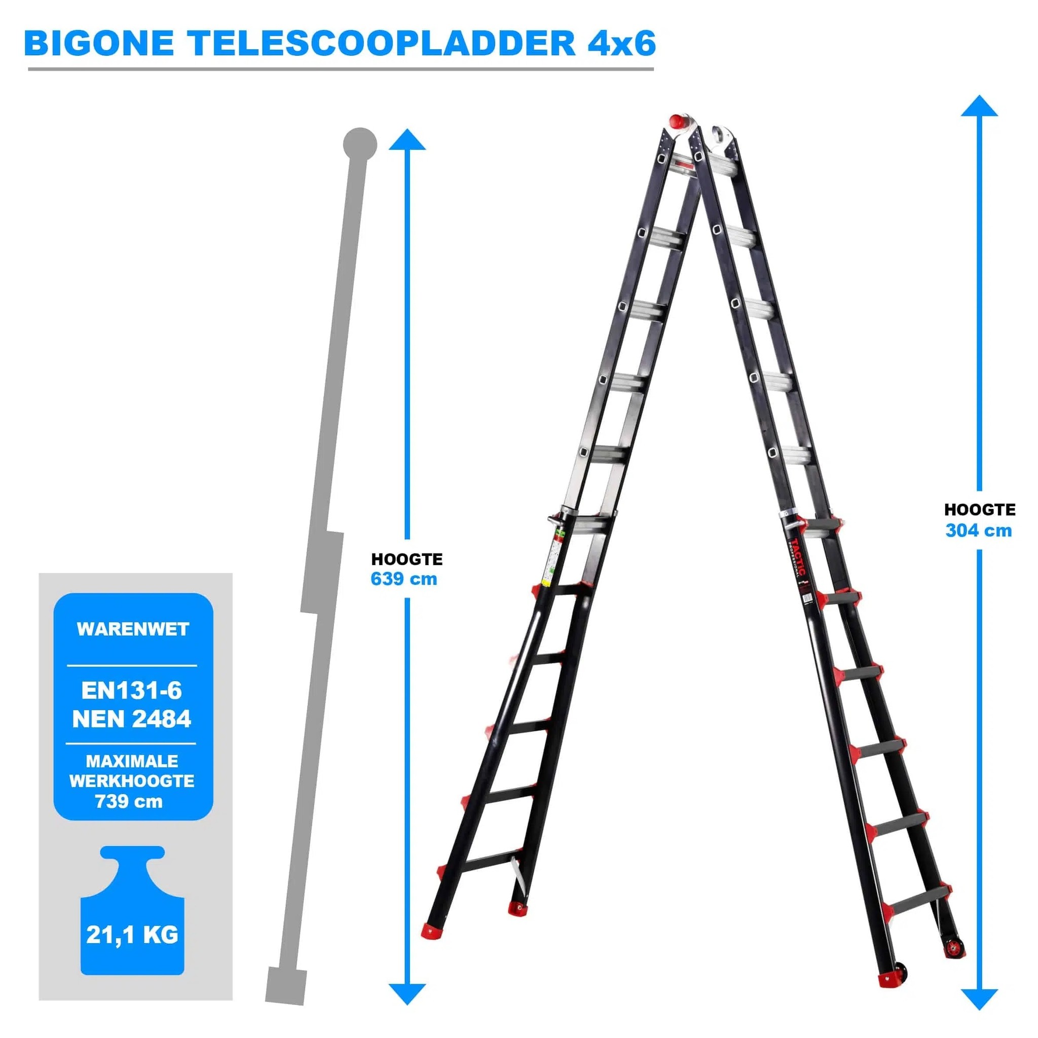 Multifunctionele vouwladder Big One 4x6