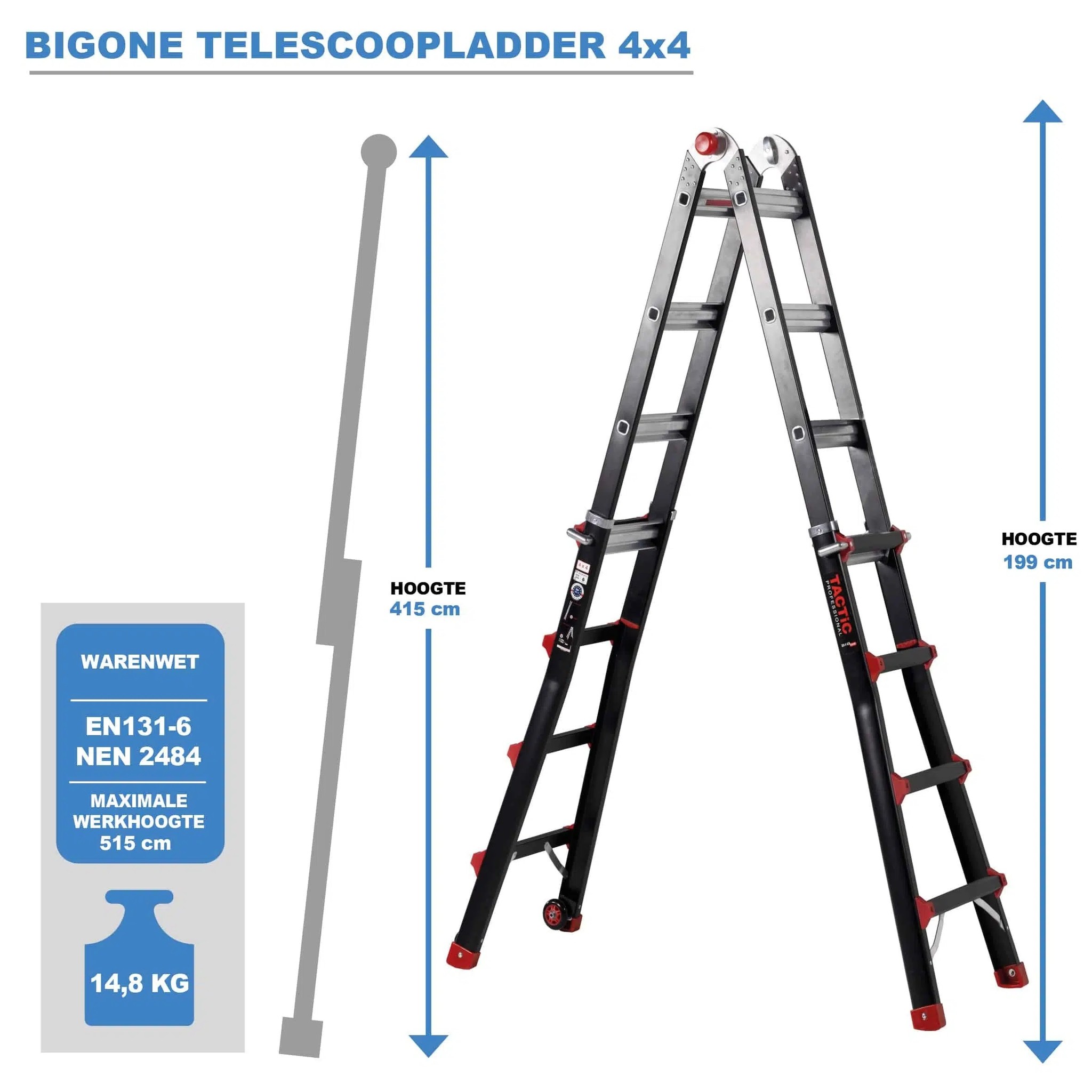 Multifunctionele vouwladder Big One 4x4