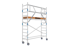 Basic rolsteiger 75 x 190 x  4.2 mtr AGS-LIGHT voorloopleuning  lichtgewicht platform