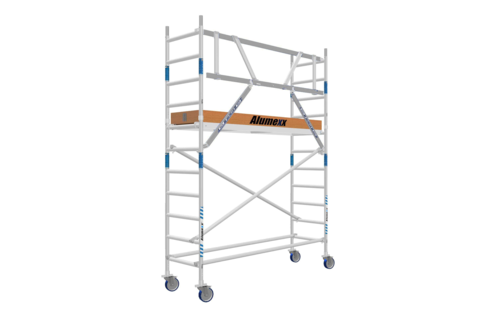 Basic rolsteiger 75 x 190 x 4.2 mtr AGS-LIGHT voorloopleuning lichtgewicht platform