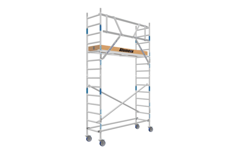Basic rolsteiger 75 x 250 x 5.2 mtr AGS-LIGHT voorloopleuning  lichtgewicht platform