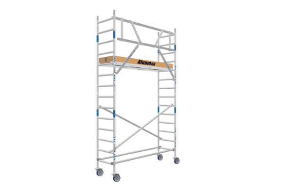 Basic rolsteiger 75 x 250 x 5.2 mtr AGS-LIGHT voorloopleuning  lichtgewicht platform