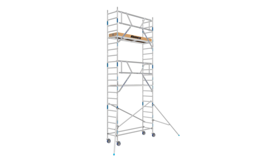 Basic rolsteiger 75 x 190 x  7.2 mtr AGS-PRO voorloopleuning  lichtgewicht platform