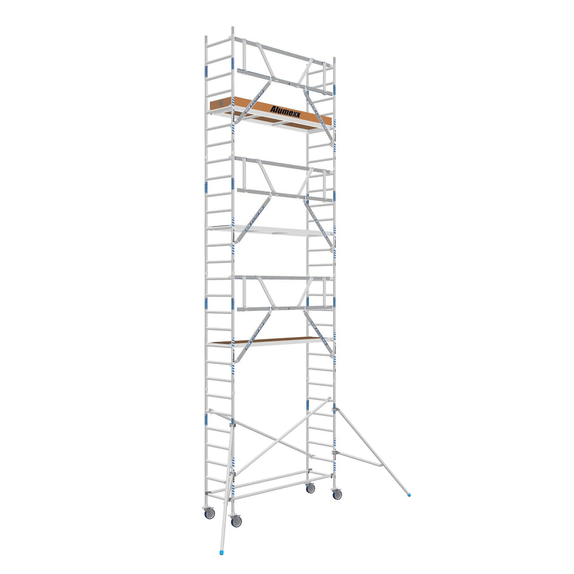 Basic rolsteiger 75 x 190 x 8.2 mtr AGS-LIGHT voorloopleuning  lichtgewicht platform