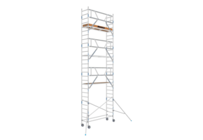 Basic rolsteiger 75 x 250 x 8.2 mtr AGS-LIGHT voorloopleuning  lichtgewicht platform
