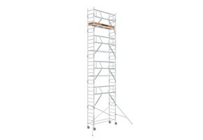 Basic rolsteiger 75 x 190 x  10.2 mtr AGS-LICHT voorloopleuning  lichtgewicht platform