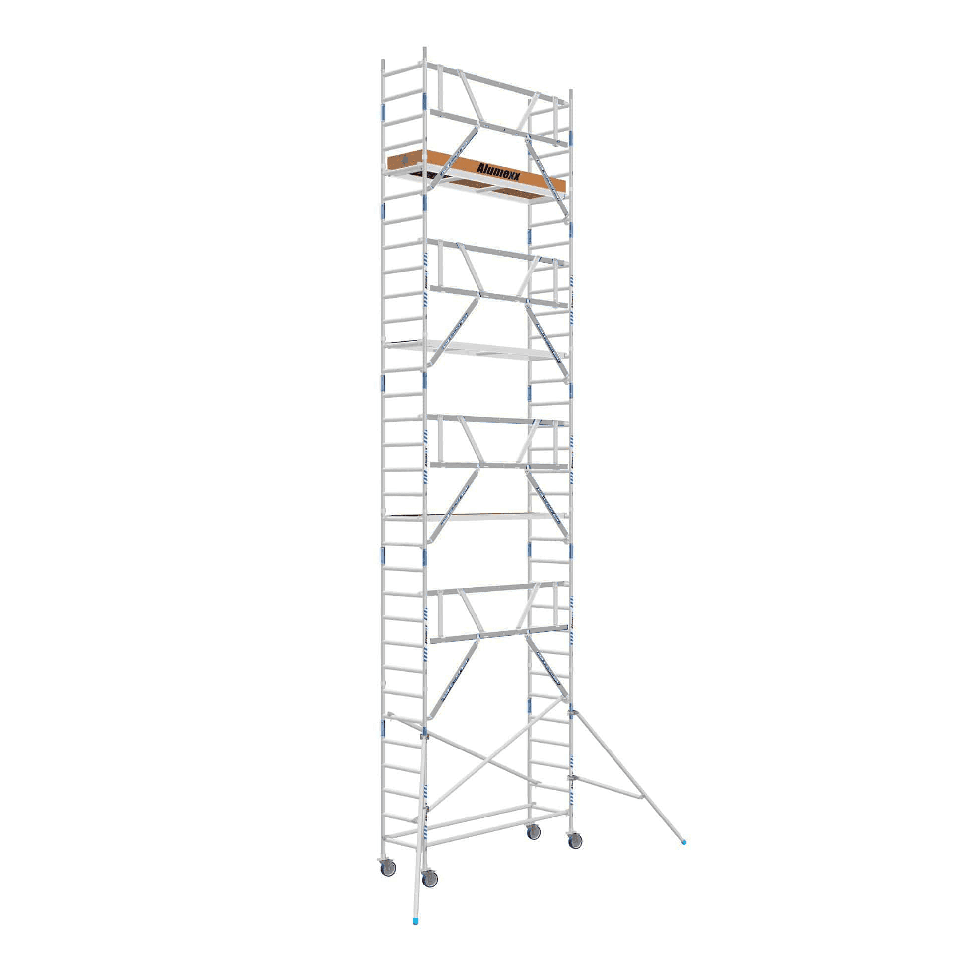 Basic rolsteiger 75 x 250 x 10.2 mtr AGS-LIGHT voorloopleuning  lichtgewicht platform