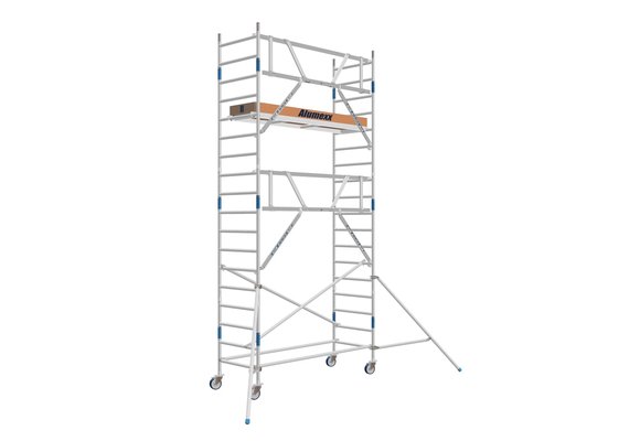 Basic rolsteiger 90 x 190 x 6.2 mtr AGS voorloopleuning  lichtgewicht platform