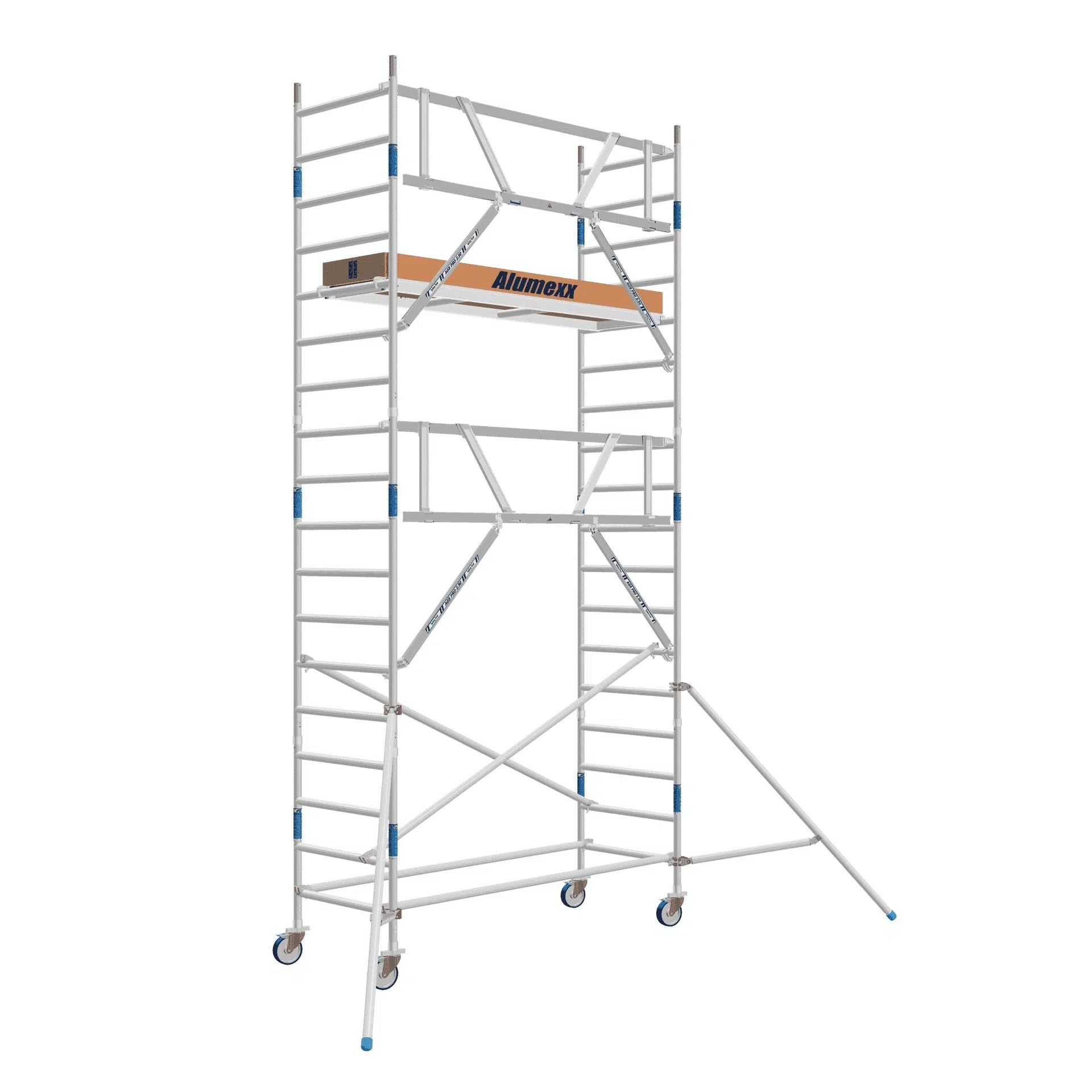 Basic rolsteiger 90 x 190 x 6.2 mtr AGS voorloopleuning  lichtgewicht platform