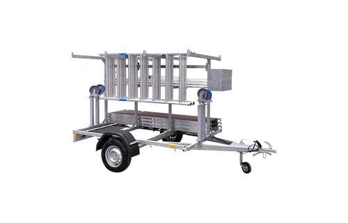 Steigeraanhanger met ALX Basic rolsteiger 75 x 190 x 6,2m wh