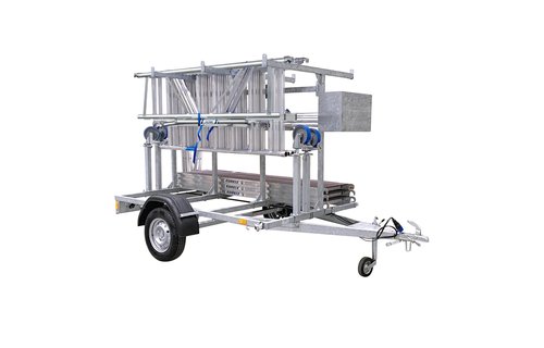 Steigeraanhanger met ALX Basic rolsteiger 135 x 250 x 6,2m wh