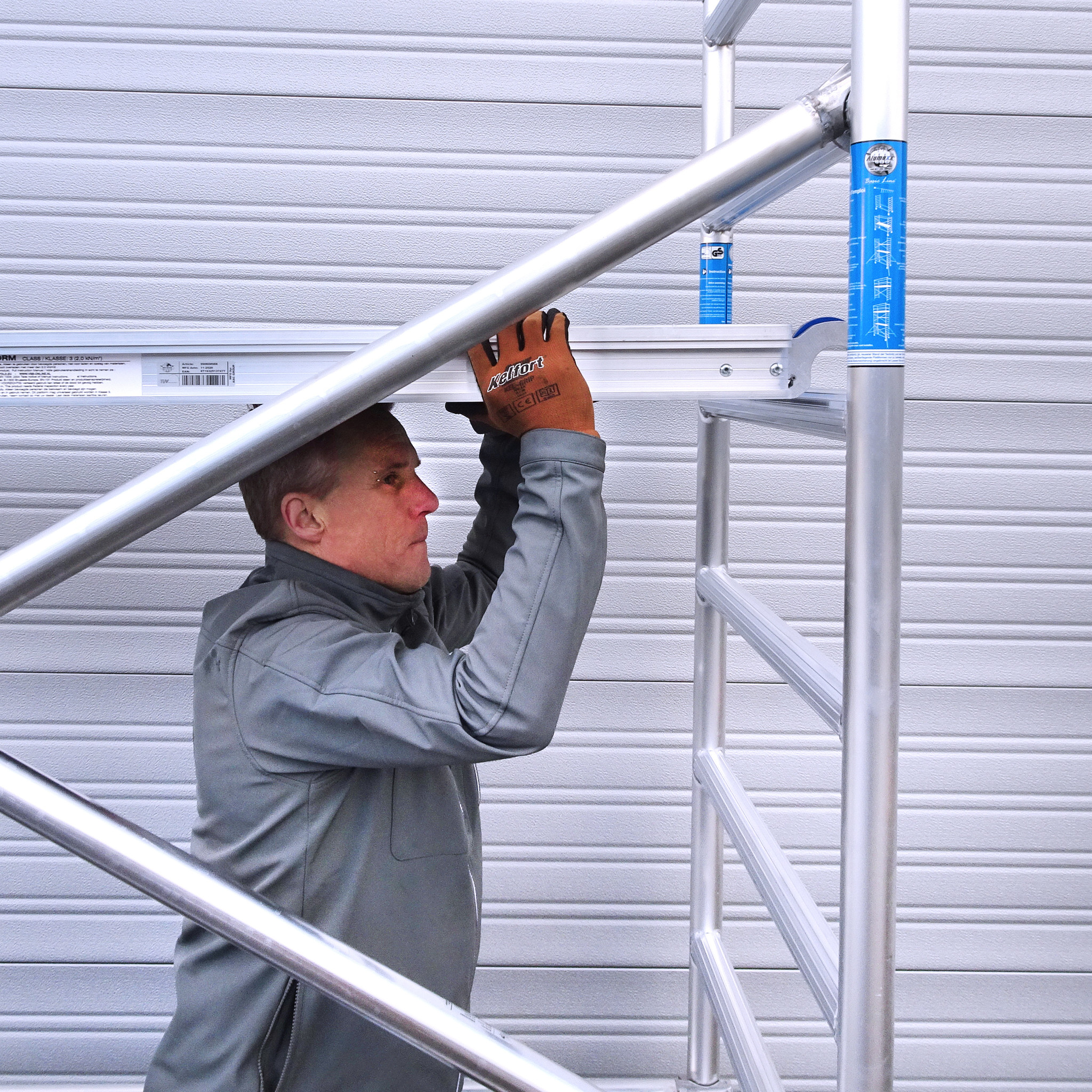 Steigeraanhanger met ALX Basic rolsteiger 90 x 190 x8,2m wh