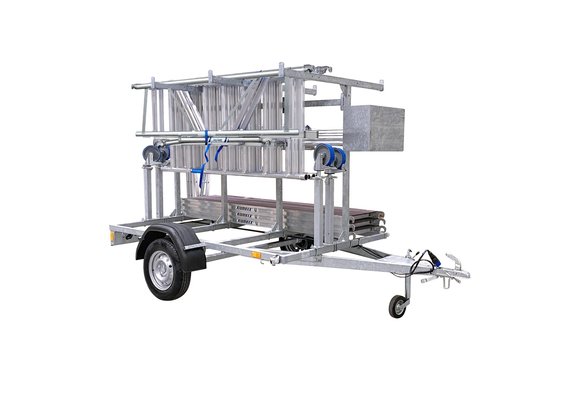 Steigeraanhanger met  Basic AGS rolsteiger 90 x 250 x 10,2m wh