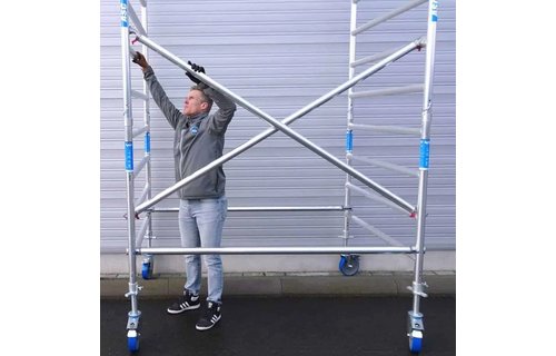 ASC rolsteiger vrijstaand 135 x 250 x 12.2 mtr incl aanhanger