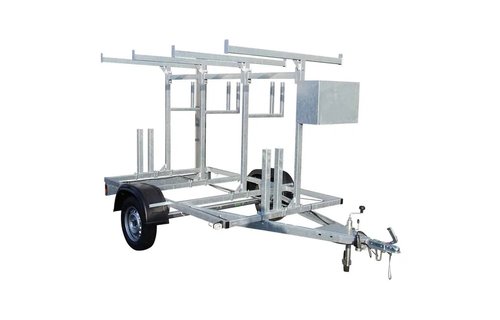 Steigeraanhanger met ALX Basic rolsteiger 90 x 250 x 6,2m wh lichtgewicht platform