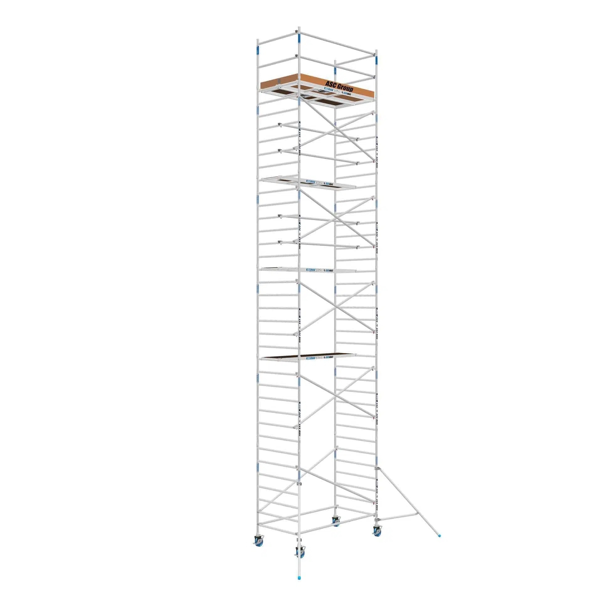 ASC rolsteiger vrijstaand 135 x 250 x 12.2 mtr incl aanhanger   lichtgewicht platform
