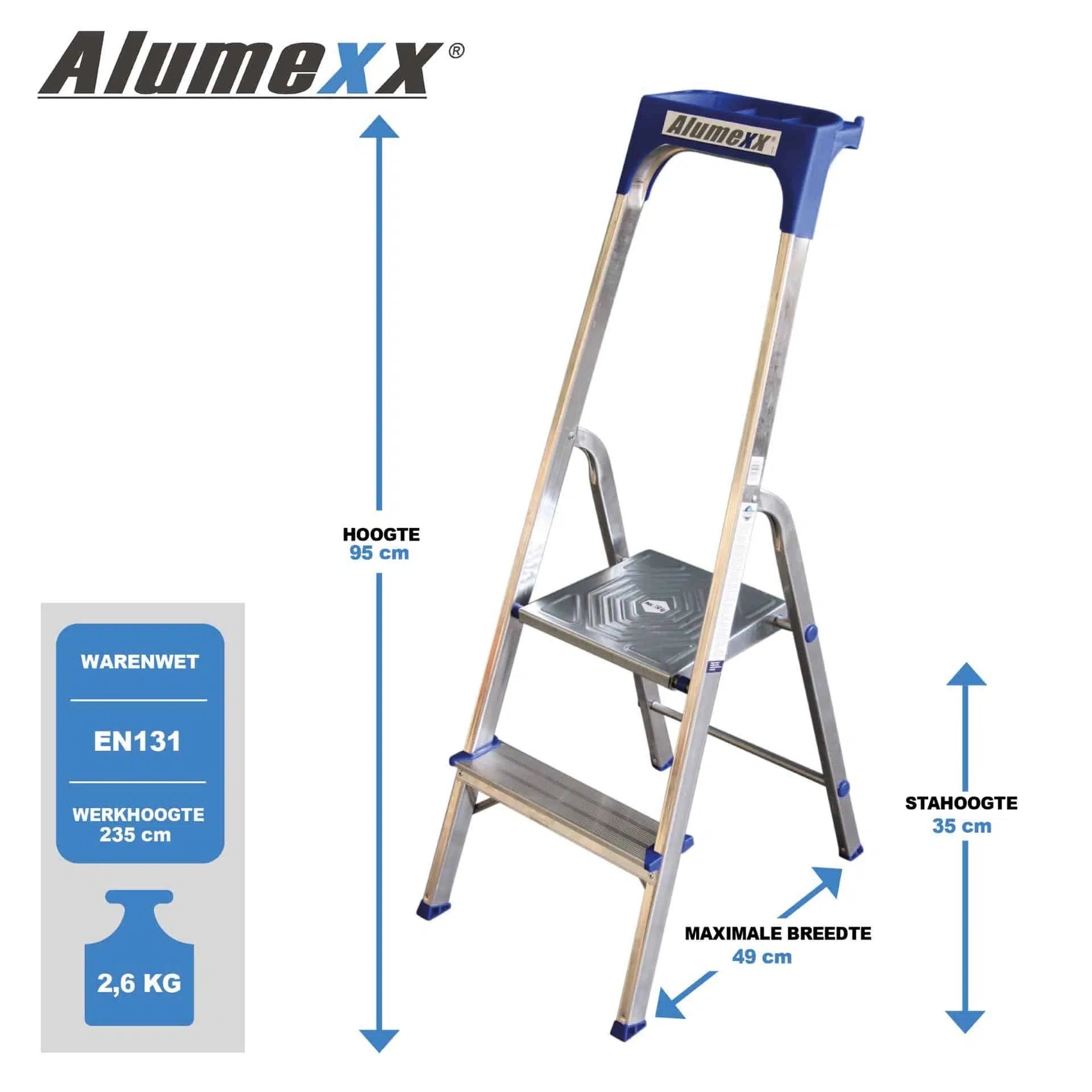 Alumexx ECO huishoudtrap 2 treeds