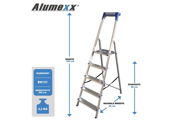 Alumexx ECO huishoudtrap 6 treeds