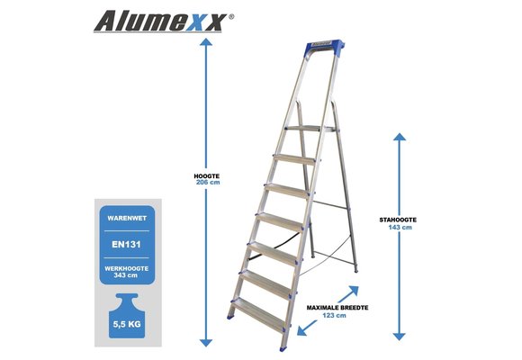 Alumexx ECO huishoudtrap 7 treeds