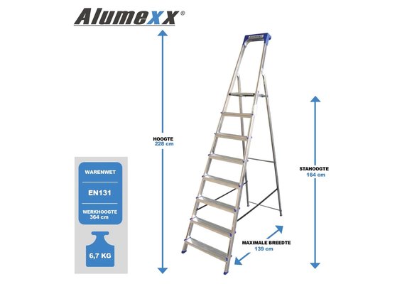 Alumexx ECO huishoudtrap 8 treeds