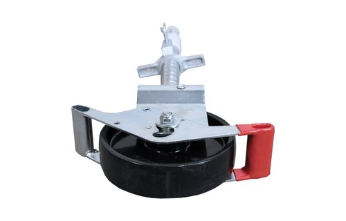 Zwenkwiel nylon 200 mm op stalen spindel 800 KG