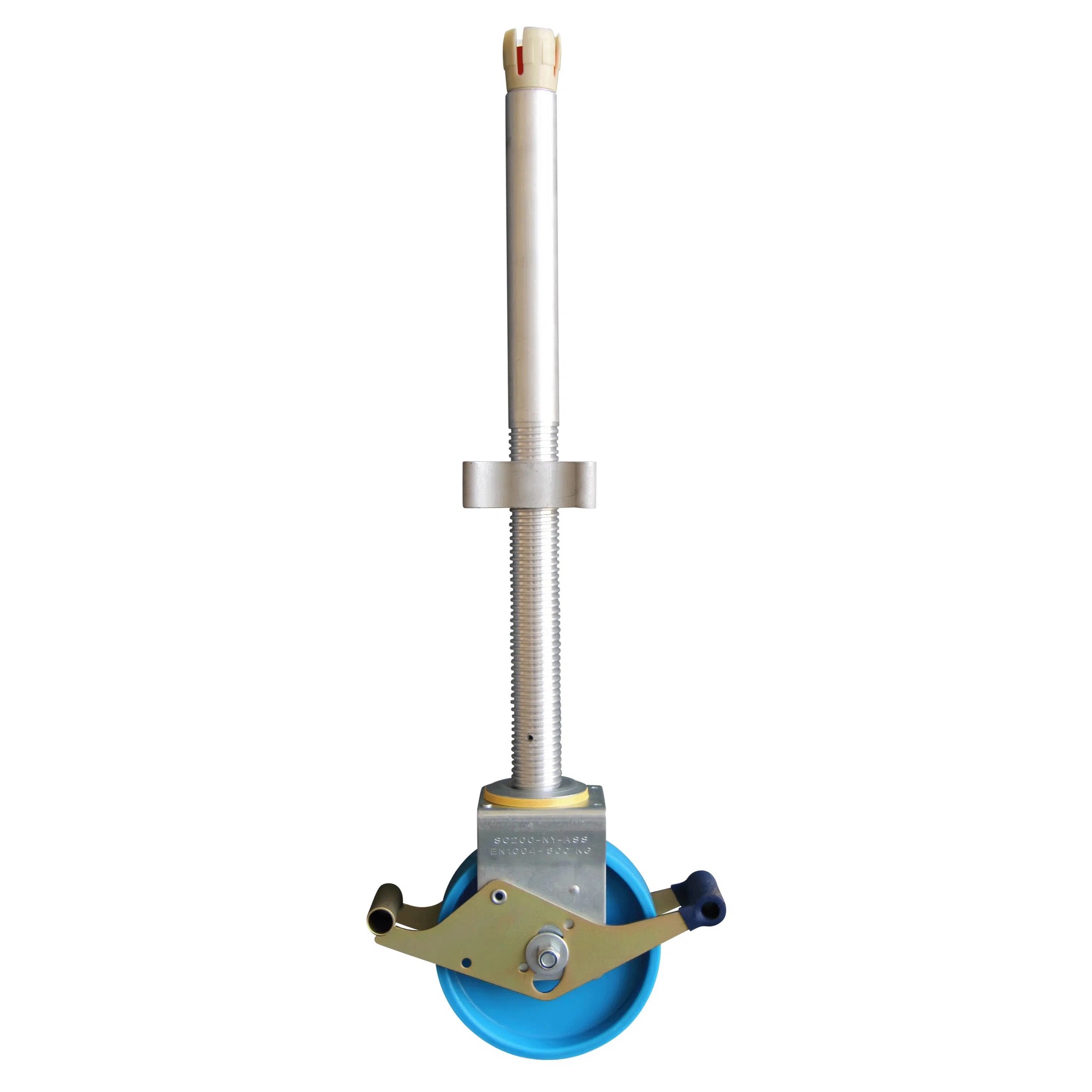 Zwenkwiel nylon 200 mm alu spindel 800 KG