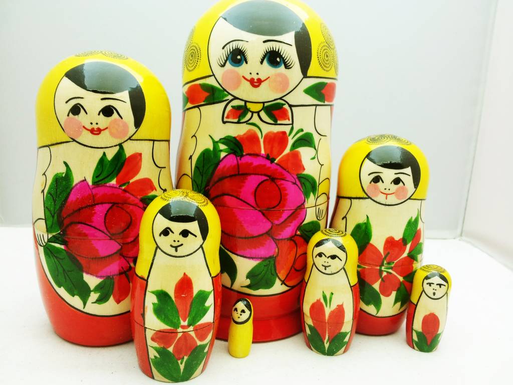 russian dolls in russian