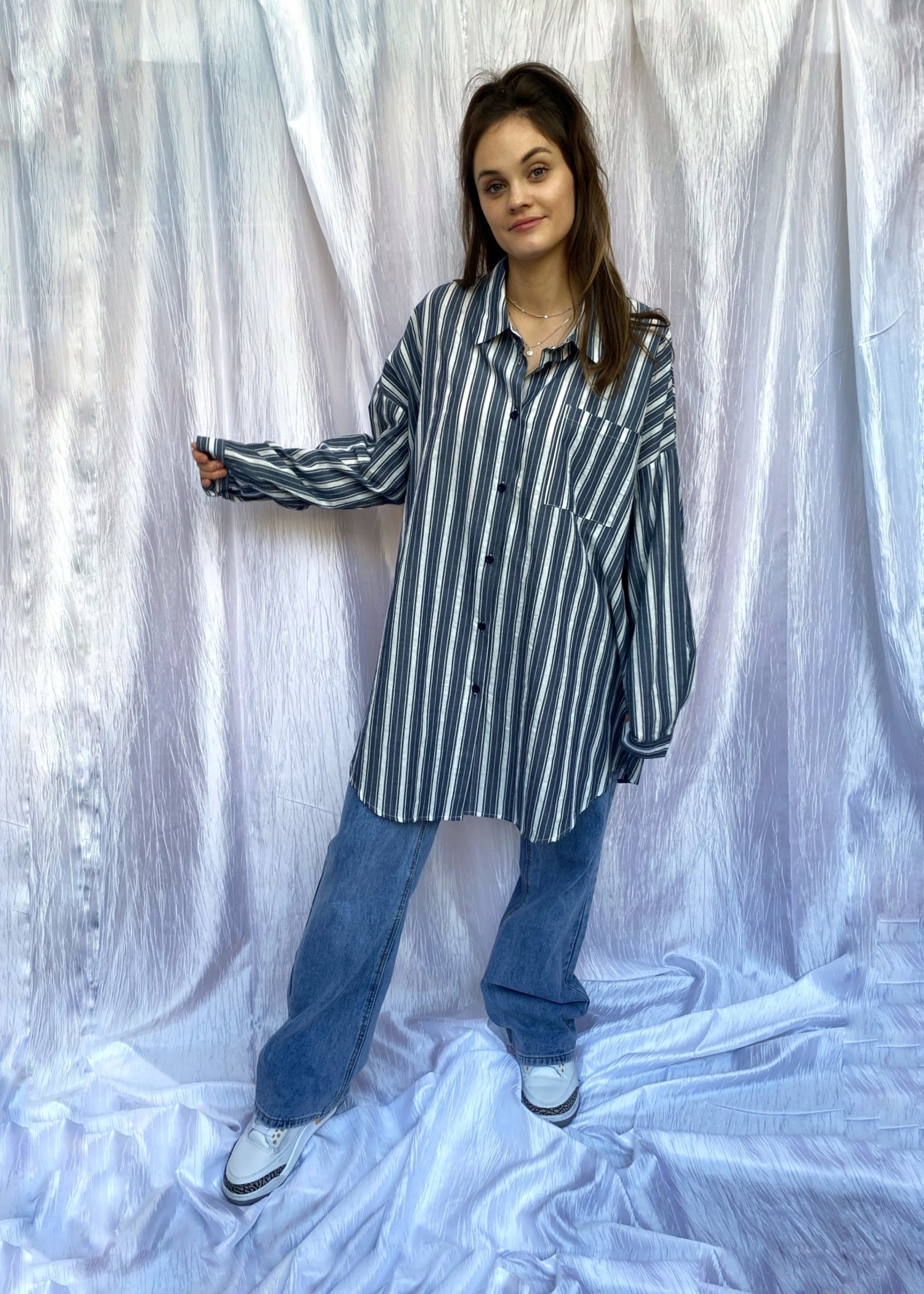 Gina striped oversized shirt