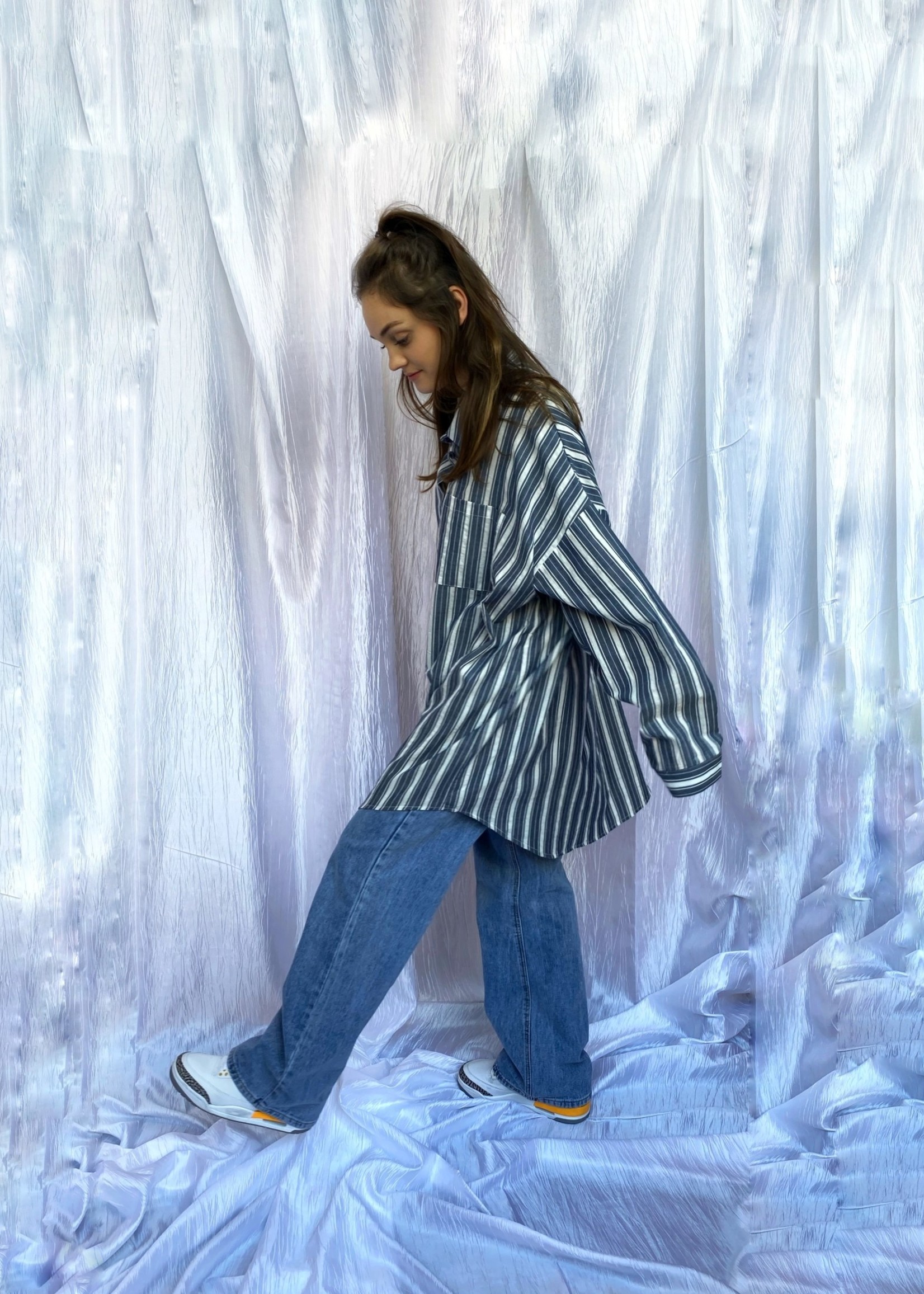 Gina striped oversized shirt