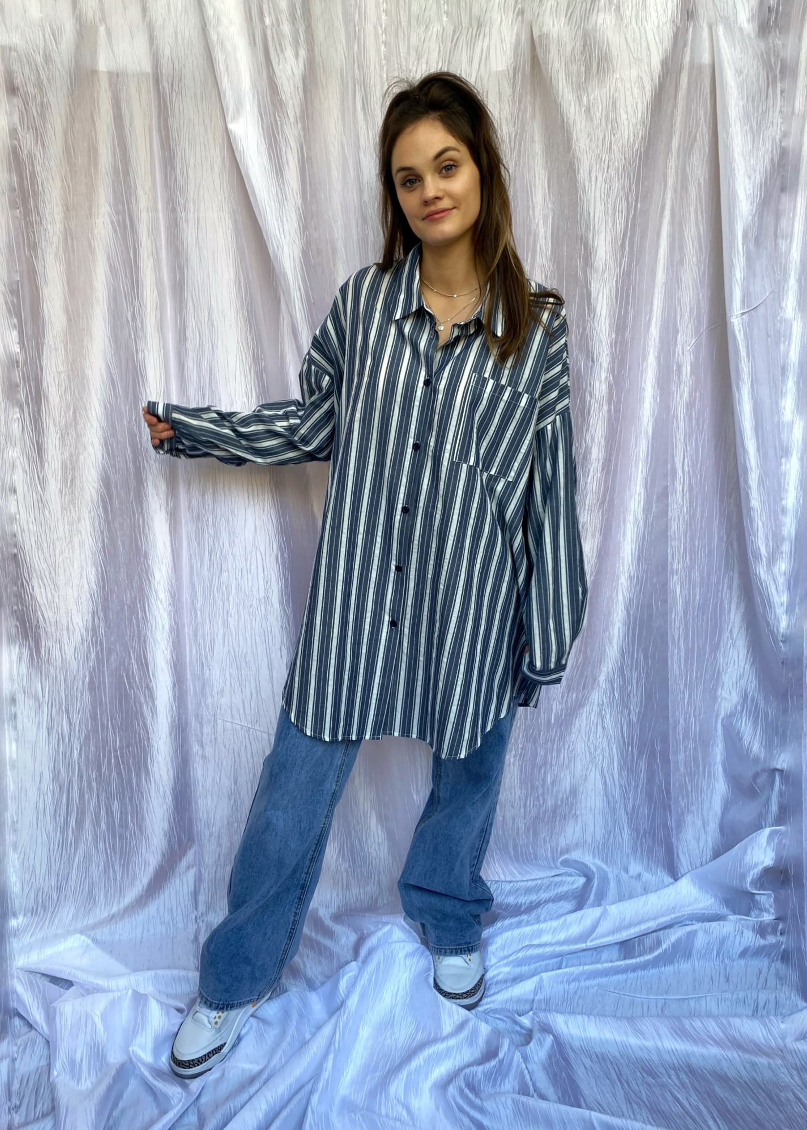 Gina striped oversized shirt