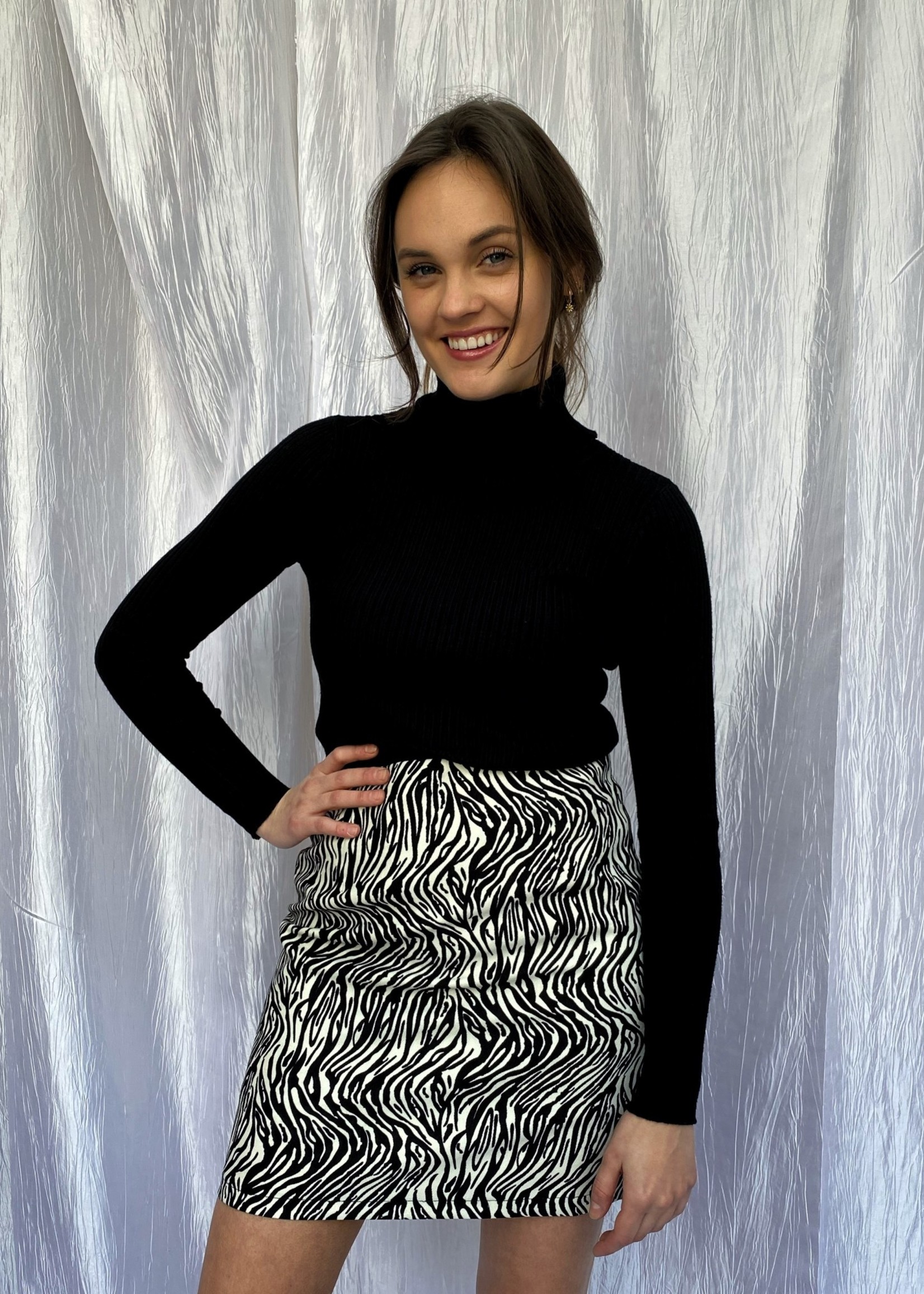 Monica zebra skirt