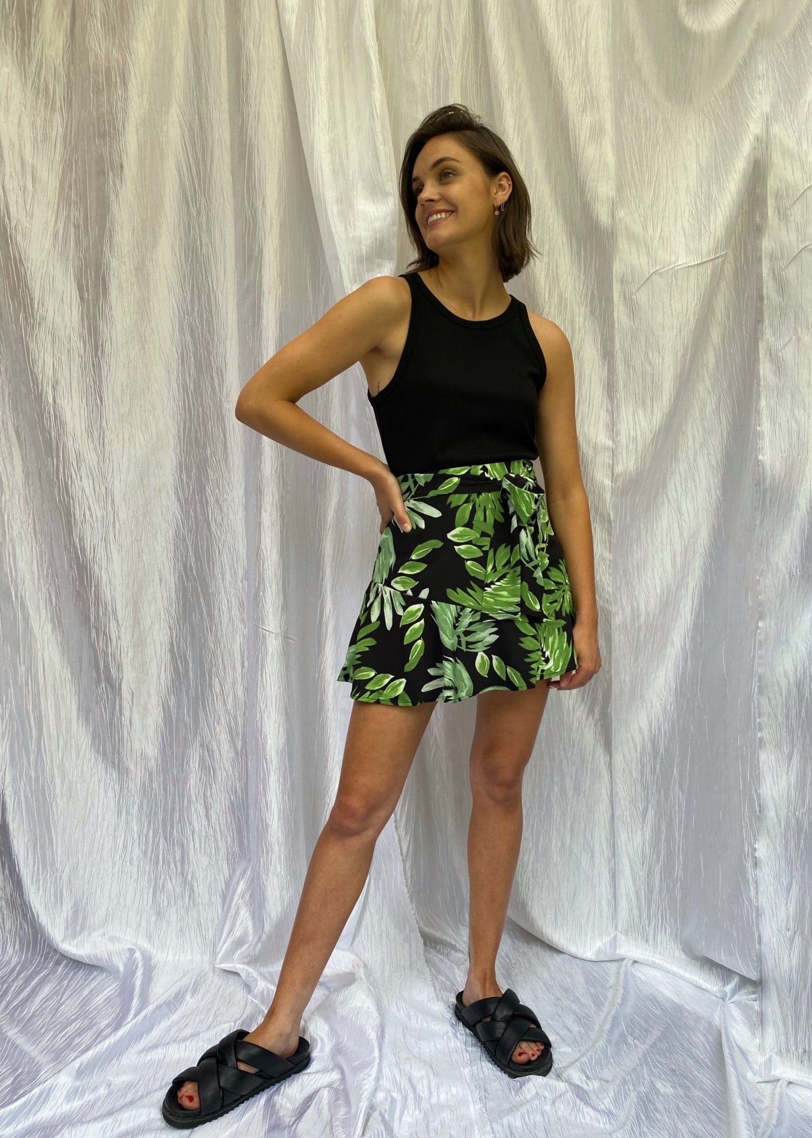 Vivien Green Leaf Skort