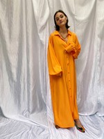 Giovanna Neon Orange Dress - One Size