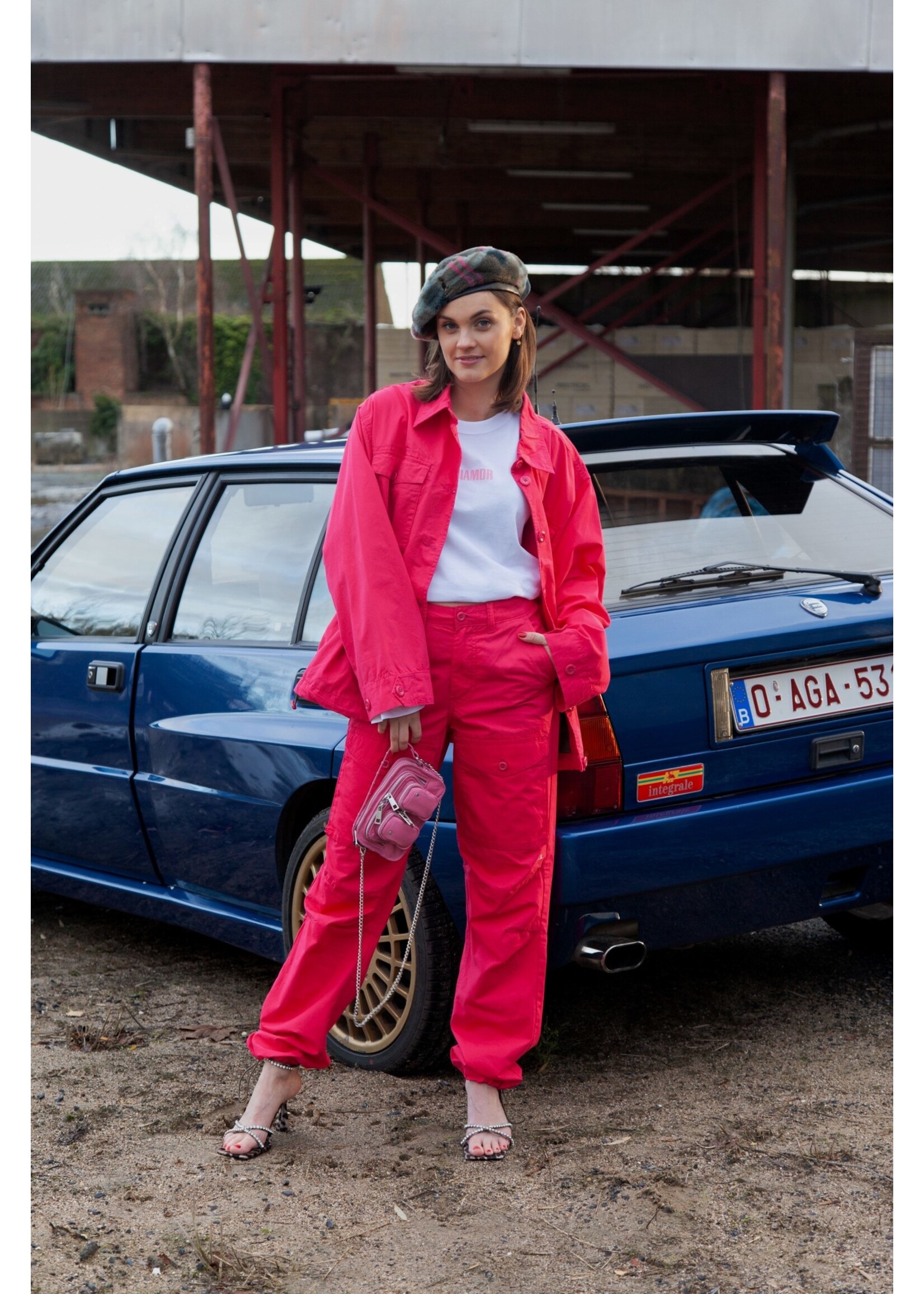 JXCARPER CARGO PANTS - BRIGHT ROSE